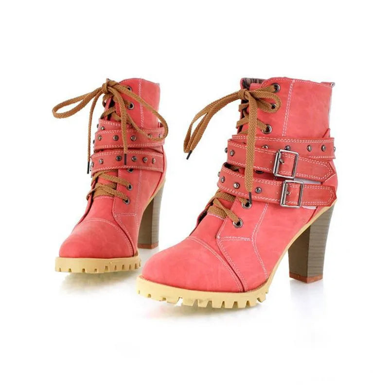 Women Boots Style Lace Up
