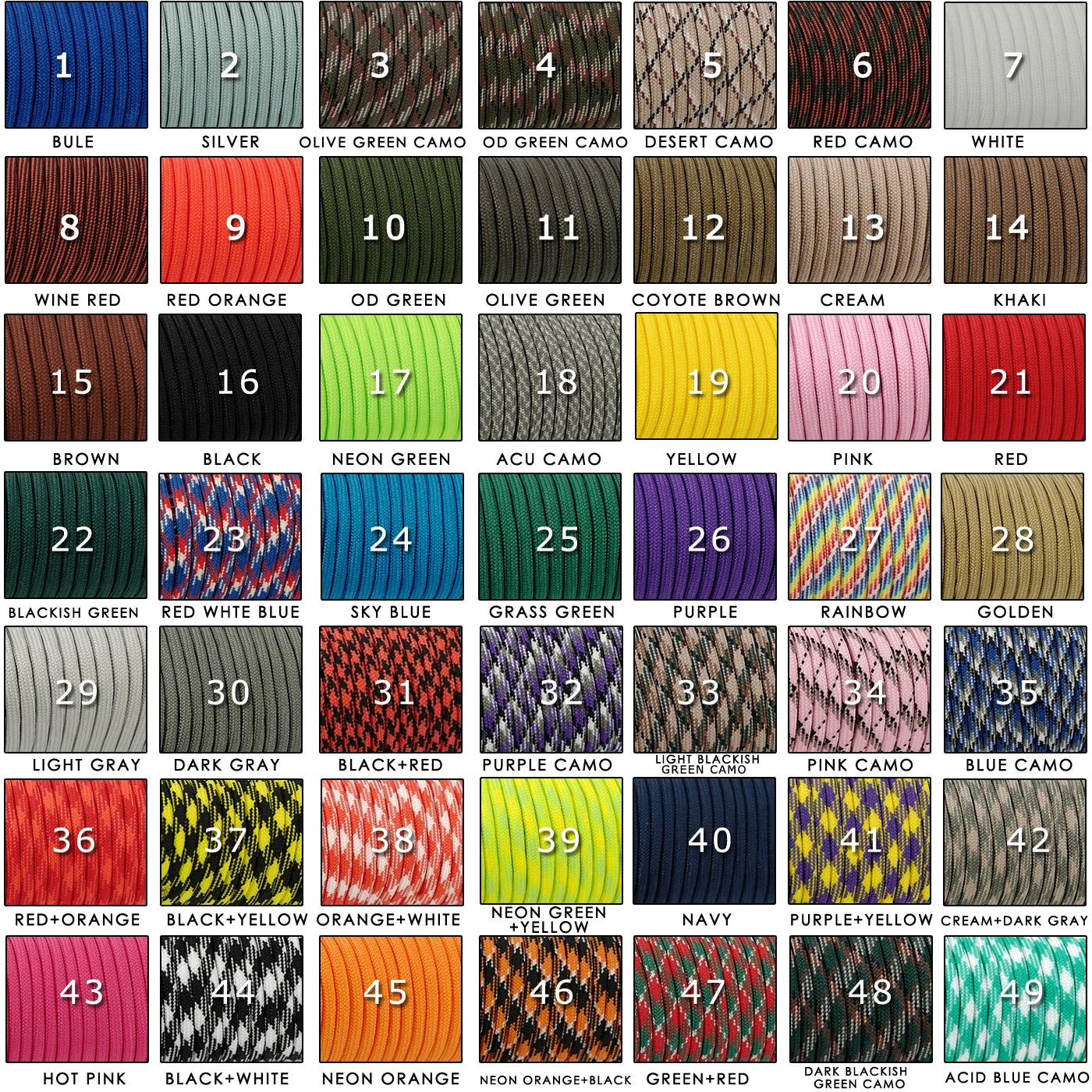 Parachute Cord Lanyard Tent Rope