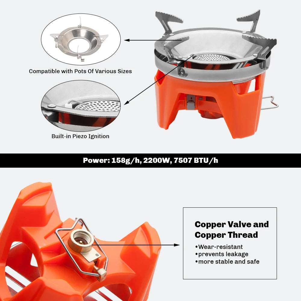 Outdoor Gas Stove Burner Tourist Portable