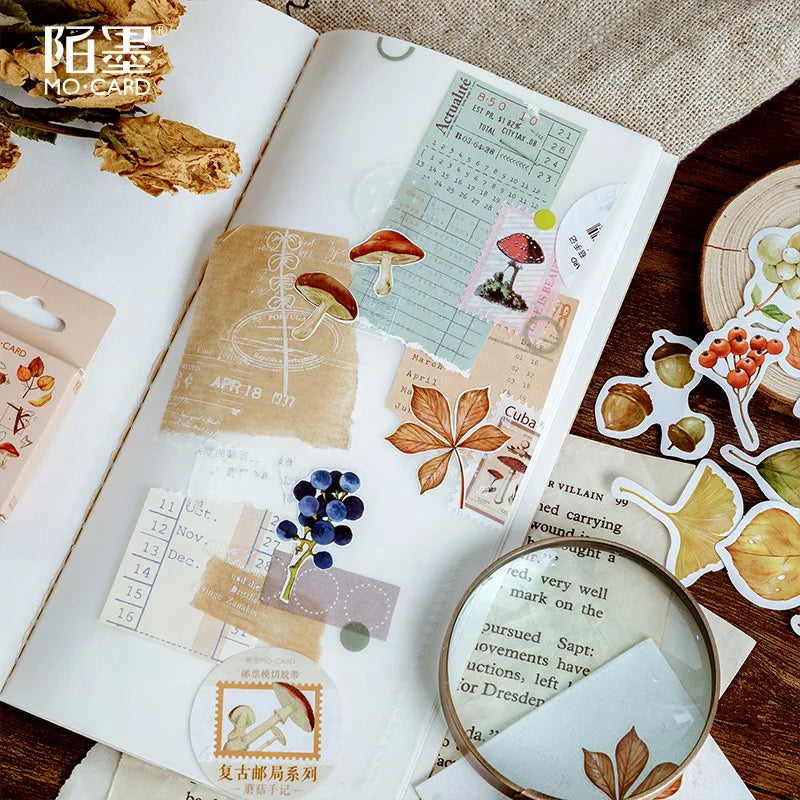 46pcs/pack Autumn Fallen Leaves Diy Diary Sticker