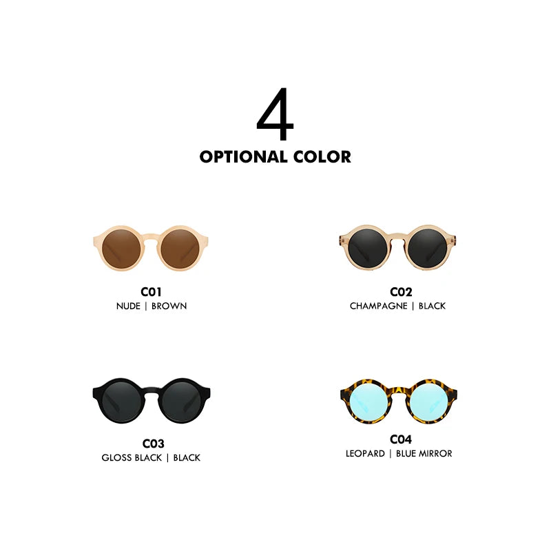 Circle Women Retro Vintage Sunglasses