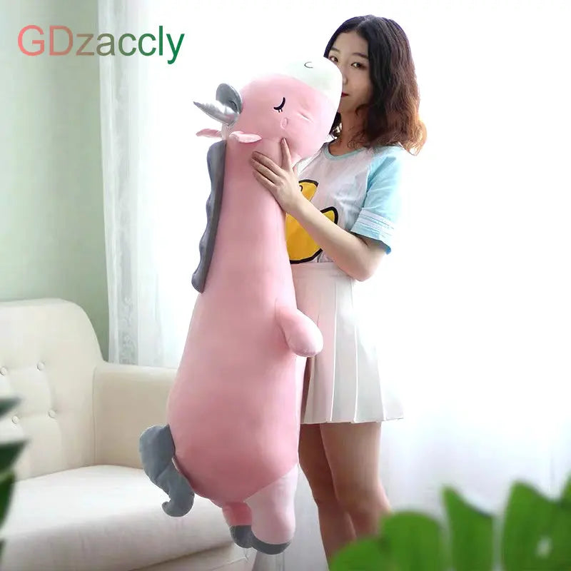 Giant Soft toy unicorn Stuffed Silver Horn