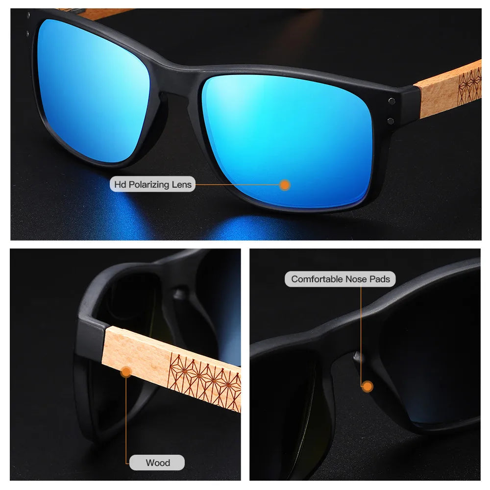 Beech wood Handmade Sunglasses Men