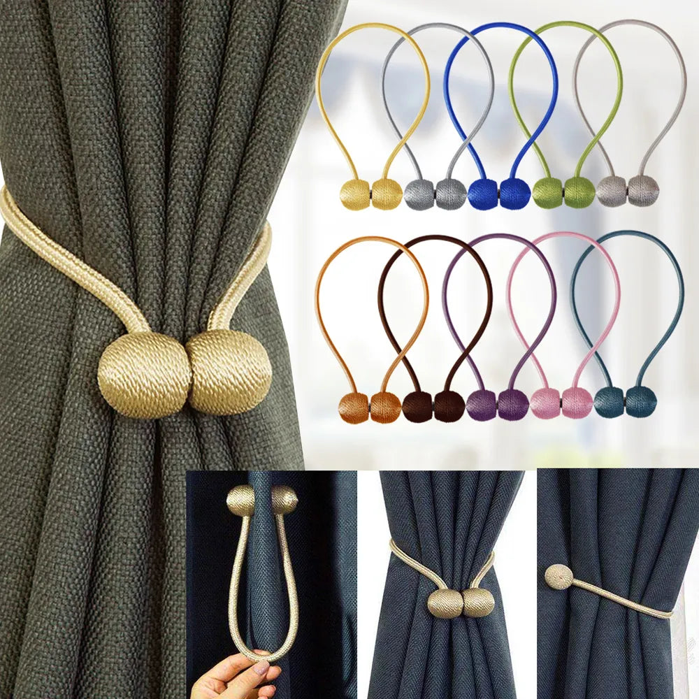 2Pcs Magnetic Curtain Tieback