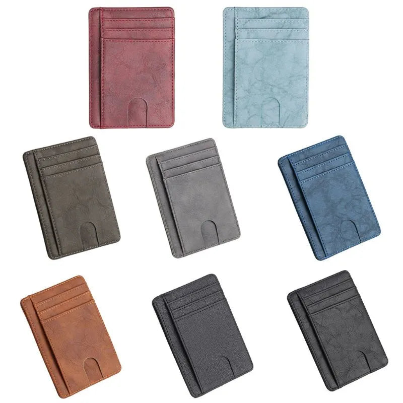 Slim RFID Blocking Leather Wallet Credit ID Card Holder