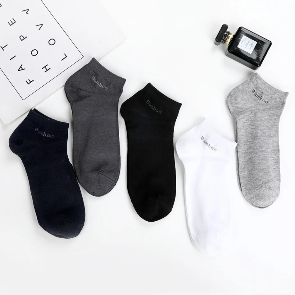 10 Pairs / Pack Men's Bamboo Fiber Socks