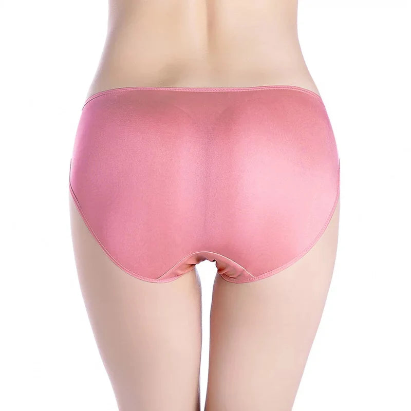 3pcs/lot 100% Natural silk Women Panties