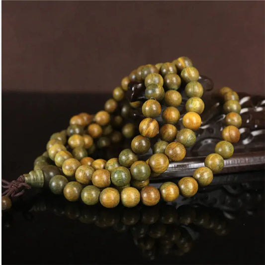 Natural Green Sandalwood Prayer Beads