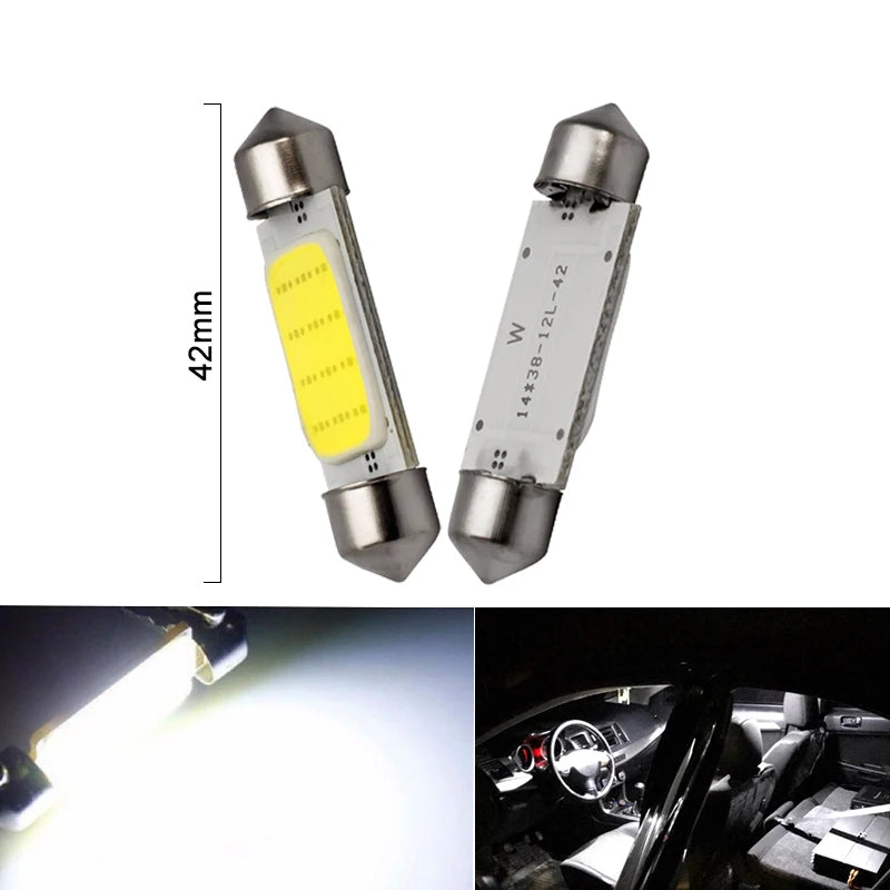 12V White bulbs for cars License plate Interior Reading Light