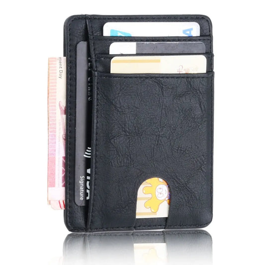 Slim RFID Blocking Leather Wallet Credit ID Card Holder