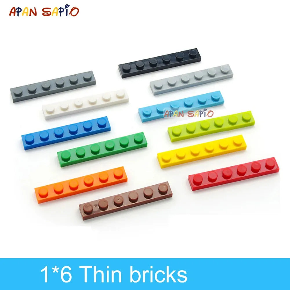 80pcs DIY Building Blocks Thin Figures Bricks 1x6 Dots