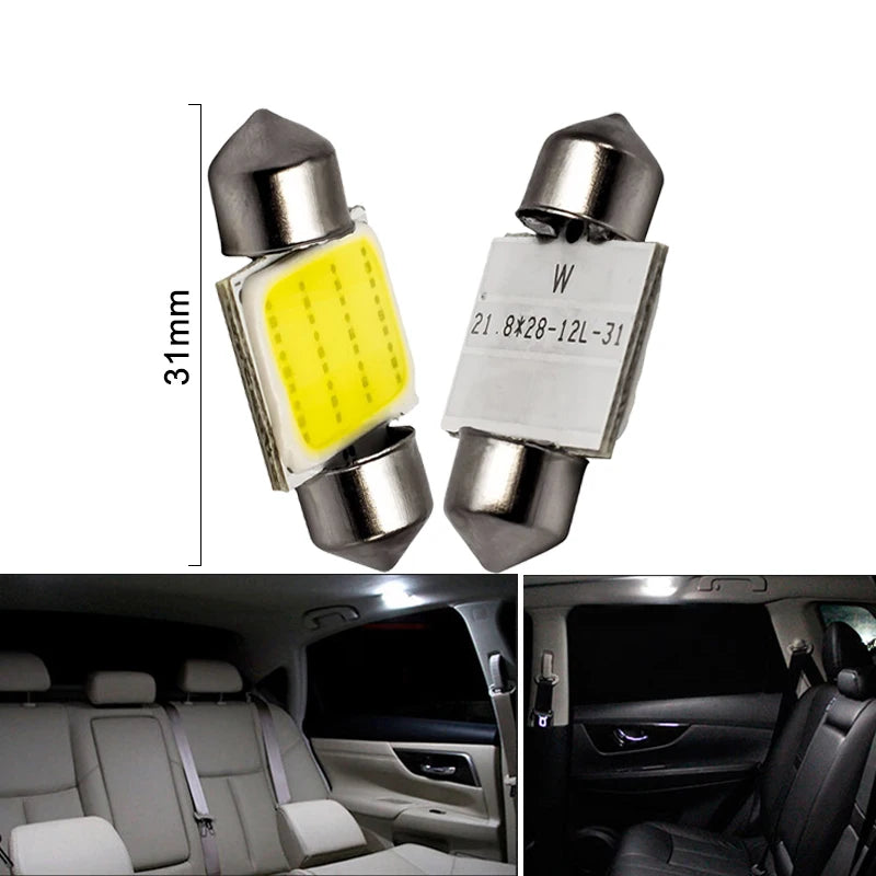 12V White bulbs for cars License plate Interior Reading Light