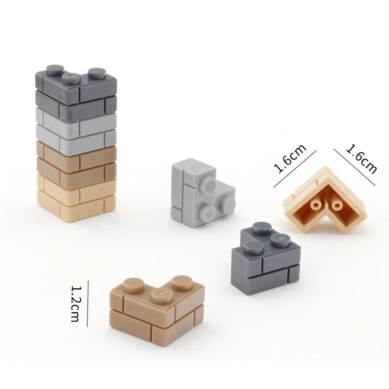 60pcs DIY Building Blocks Thick wall Figures Bricks 1+2 Dots