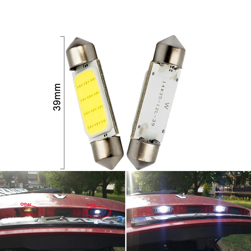 12V White bulbs for cars License plate Interior Reading Light