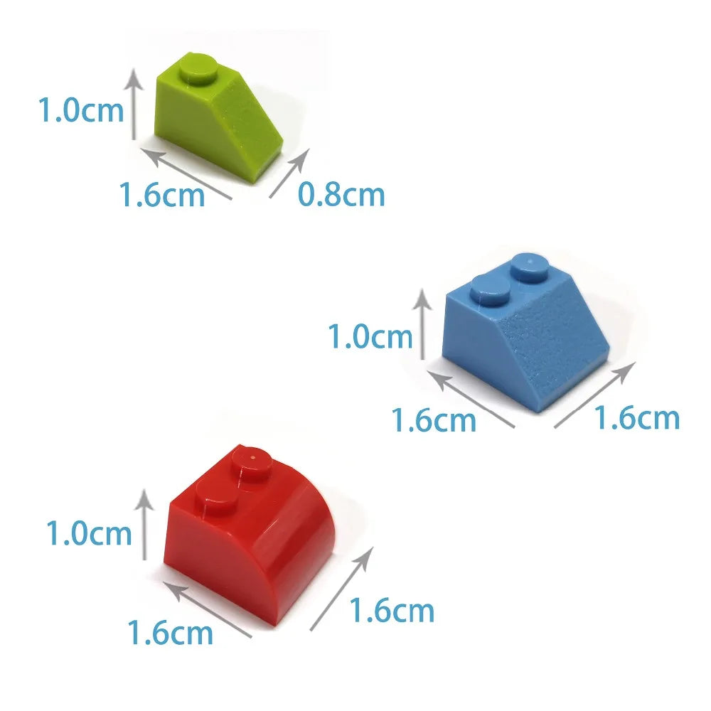 80pcs DIY Building Blocks Thick Figure Bricks Slope 2x2