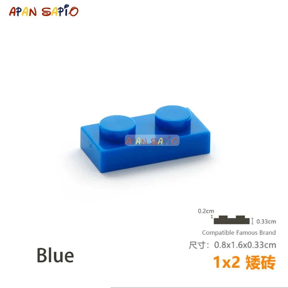 50pcs/lot DIY Blocks Building Bricks Thin 1X2