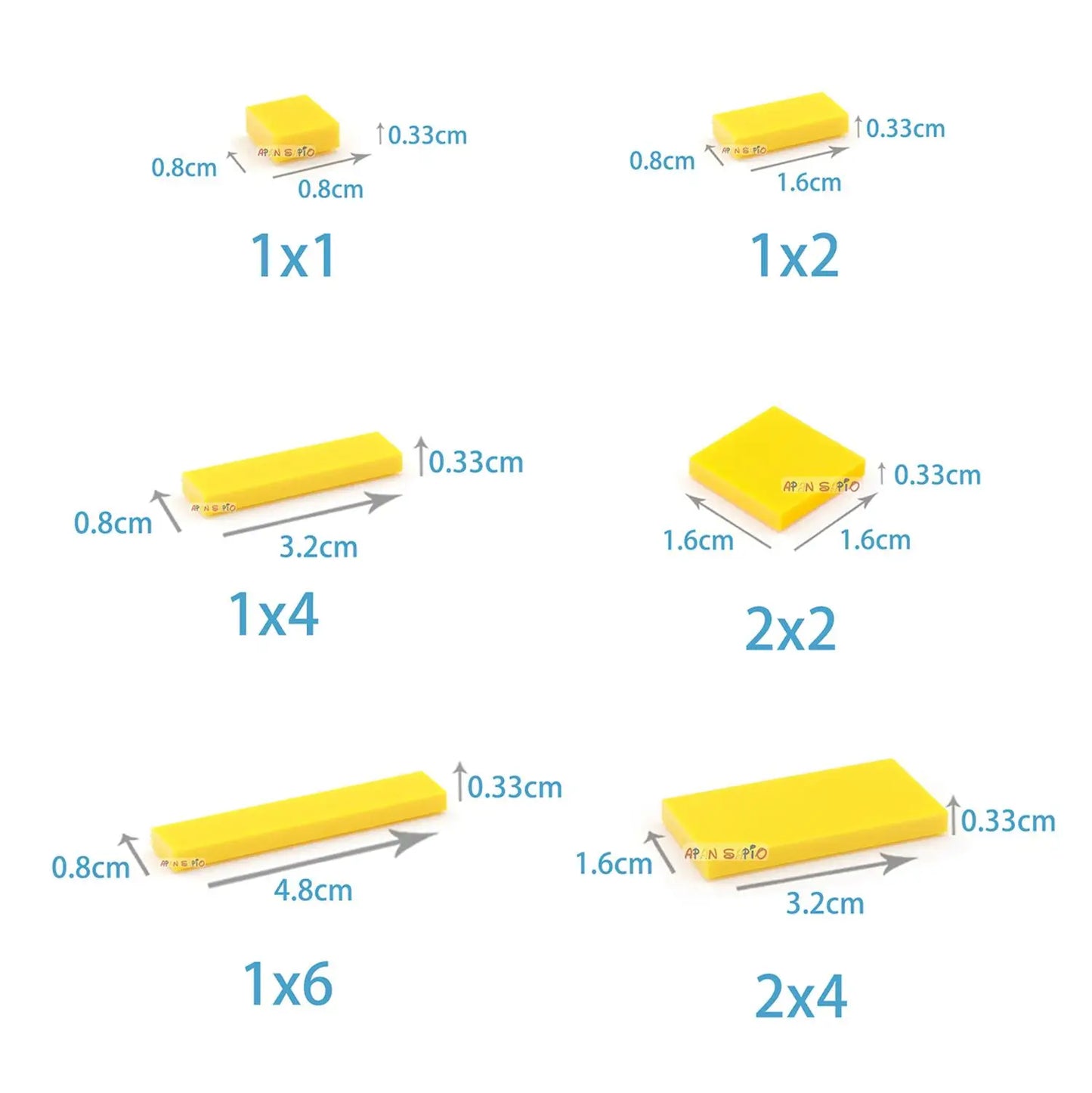 100pcs 1x6 Smooth