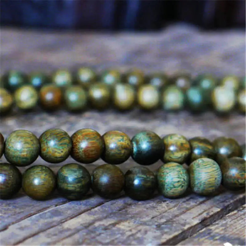 Natural Green Sandalwood Prayer Beads