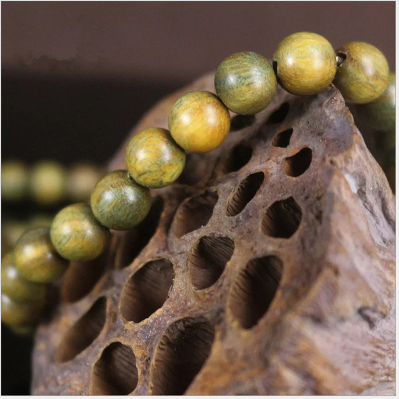 Natural Green Sandalwood Prayer Beads