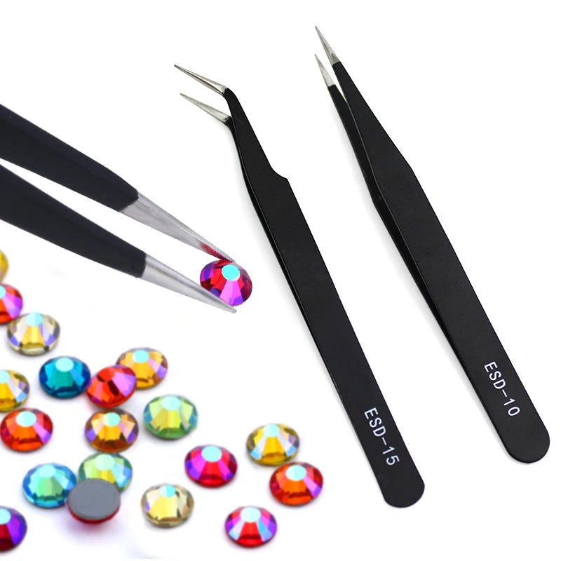 Anti-static Cross Tweezers Sewing Accessories Tools