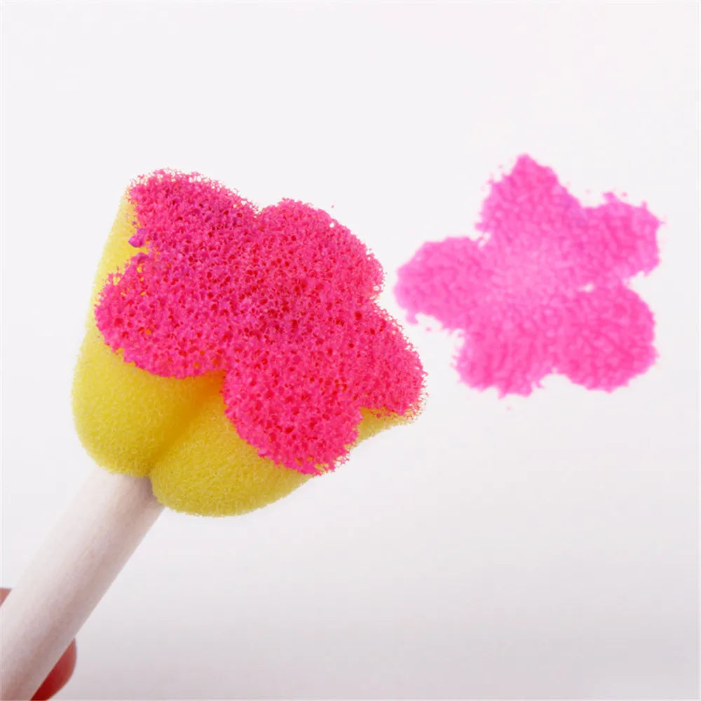 5pcs Kids Toddler Sponge Stamp Brush Kits