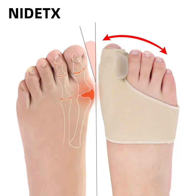 2Pcs=1Pair Toe Corrector Orthotics Foot Care