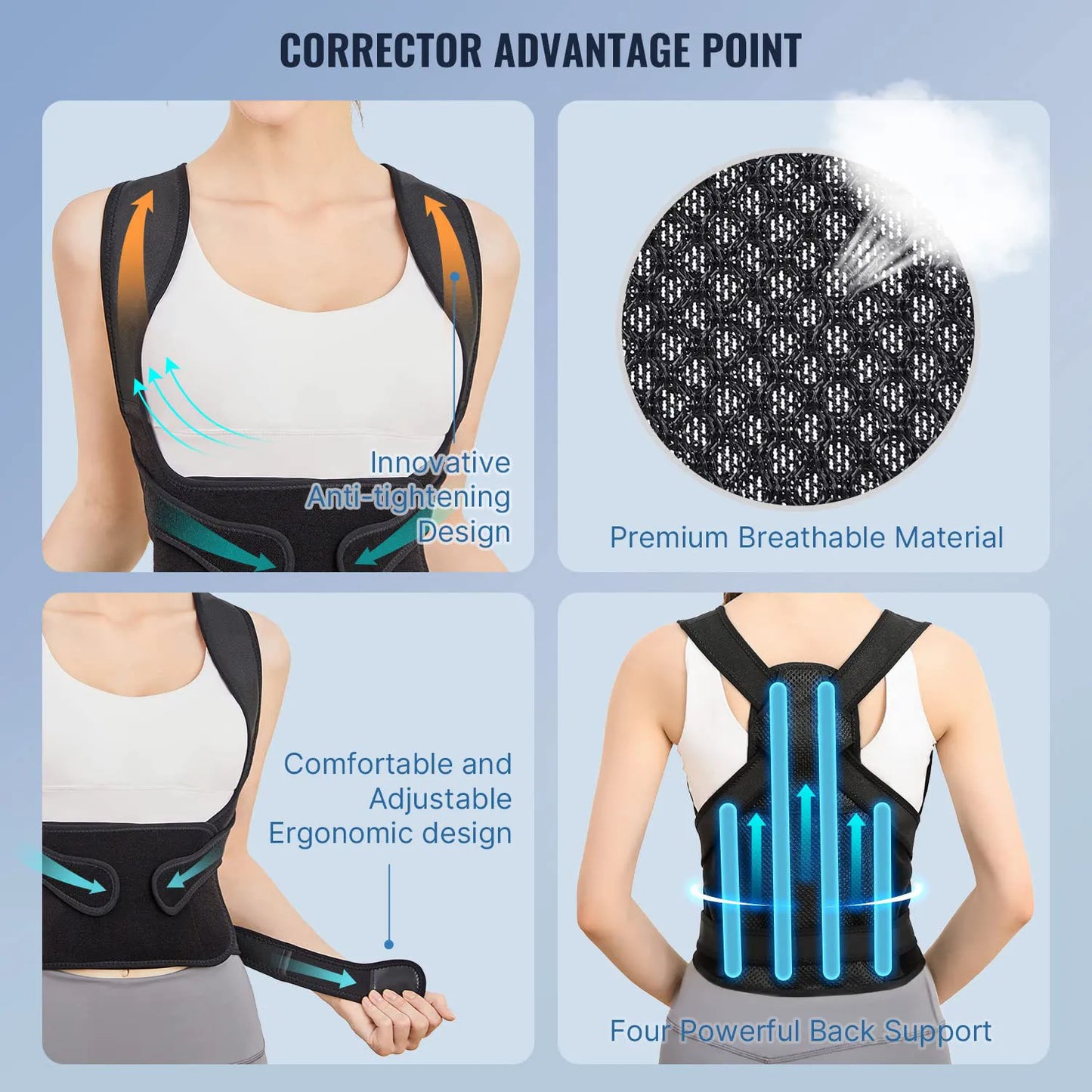 Back Brace Straightener Posture Corrector for Scoliosis Hunchback