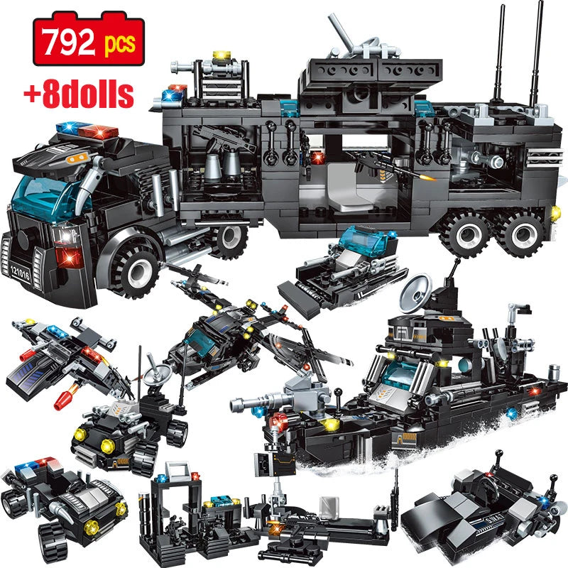 792 Pcs City SWAT Team Building Blocks