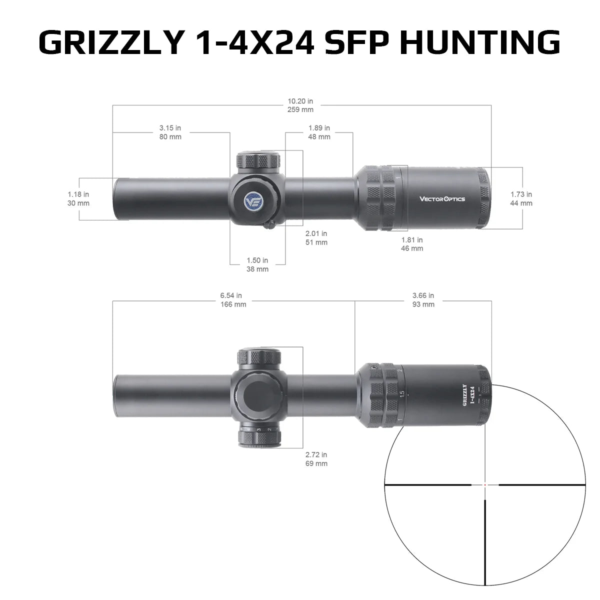 LPVO Riflescope For .308 30-06 AR15