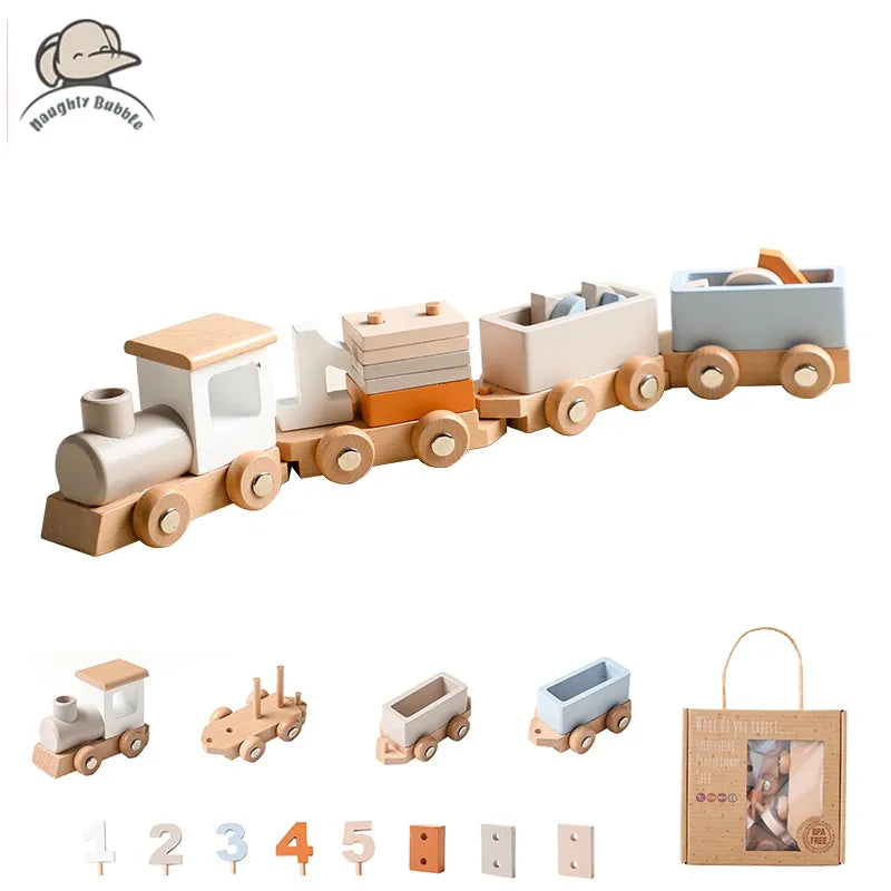 Wooden Train Birthday Toy