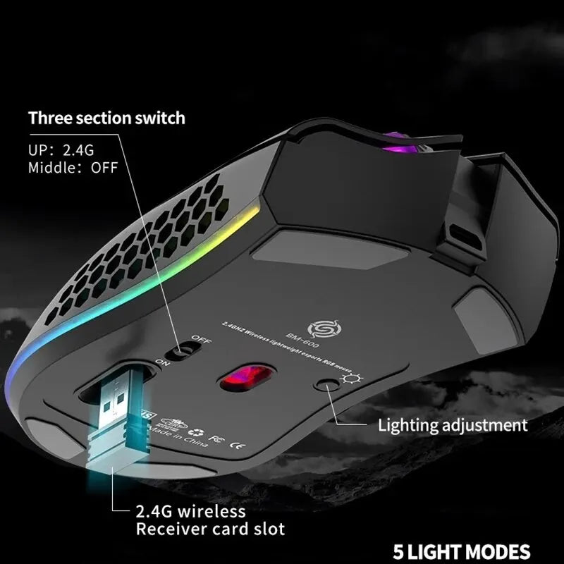 Rechargeable Gaming Mouse USB 2.4