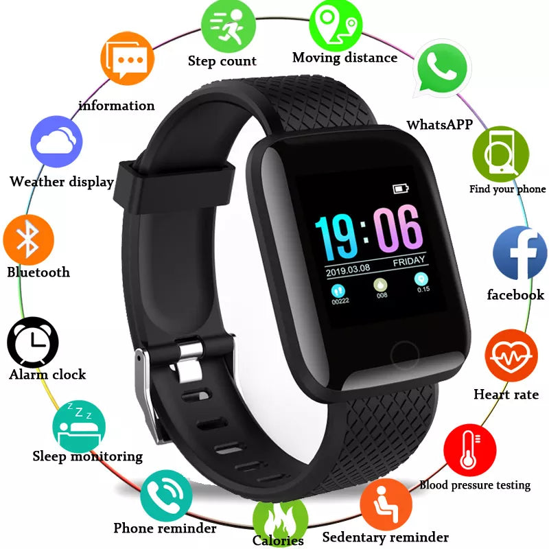 Men Blood Pressure Waterproof Smartwatch