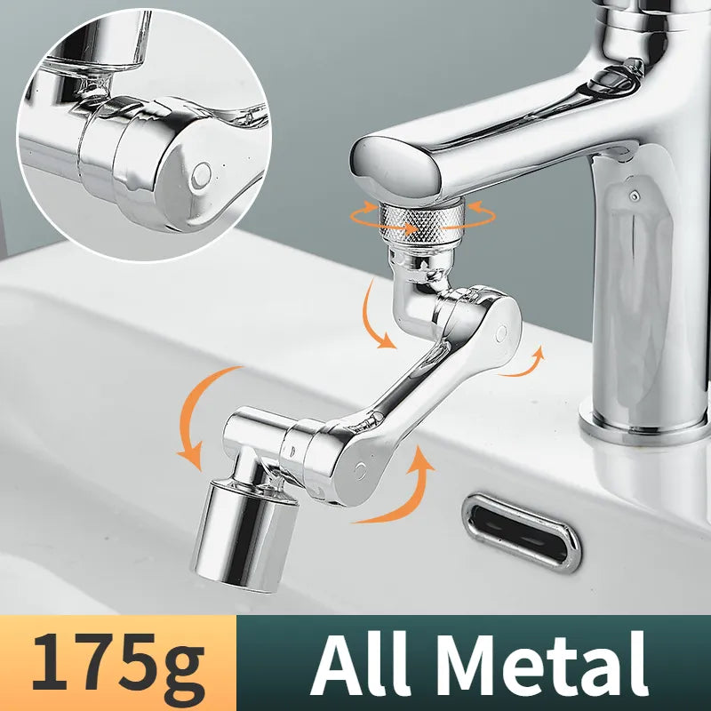 Universal Metal Copper Faucet Spray Head Tap Extension 1440° Rotation