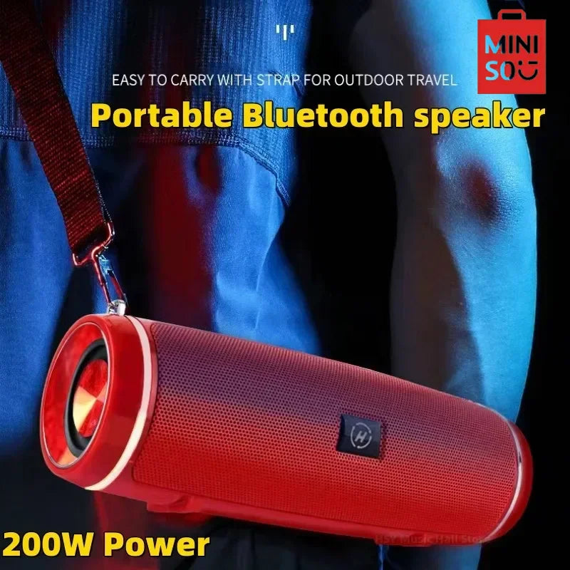 200W High-power Bluetooth Speaker Portable Bass