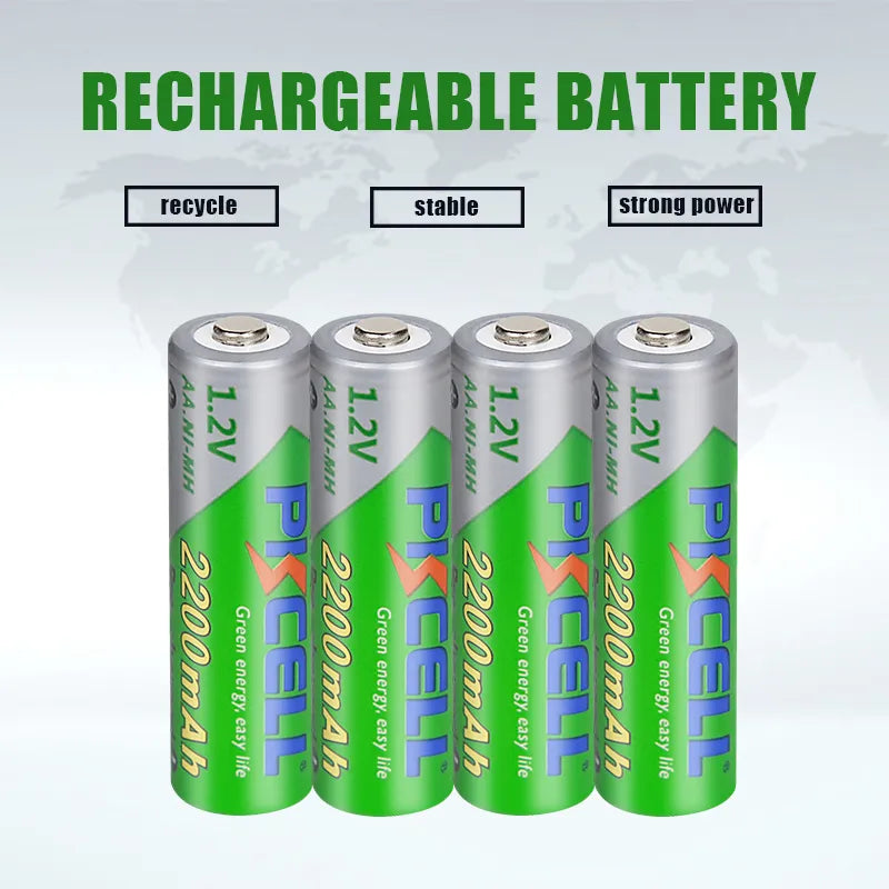 8PCS 2200mAh AA Rechargeable Battery