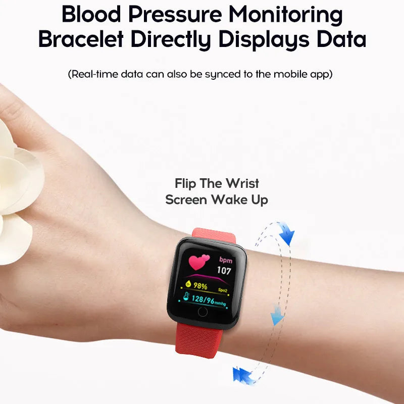 Men Blood Pressure Waterproof Smartwatch