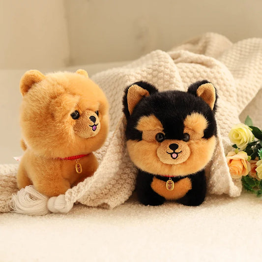 Adorable Furry Plush Corgi Dog Plush Toy