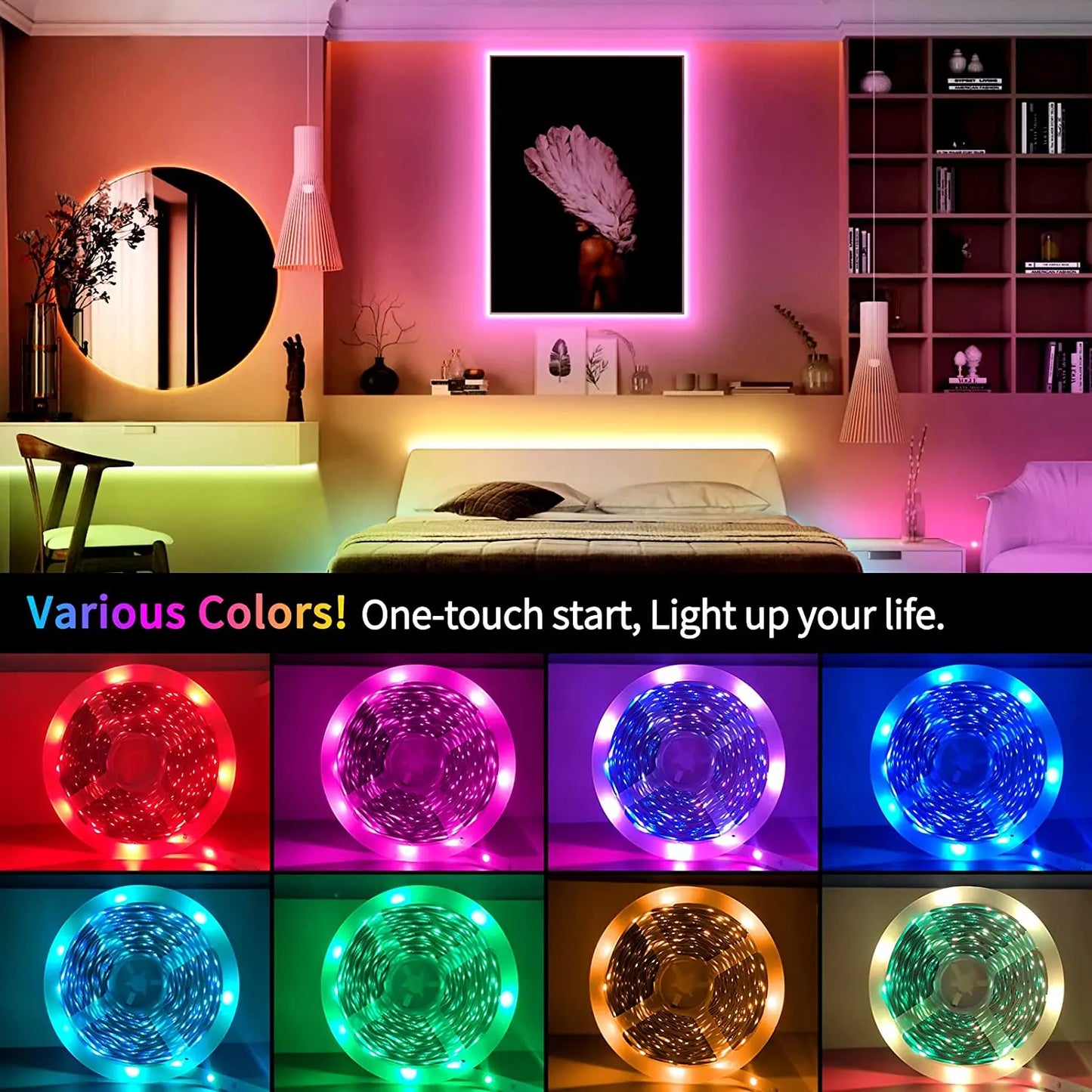 RGB LED Strip Light USB Bluetooth