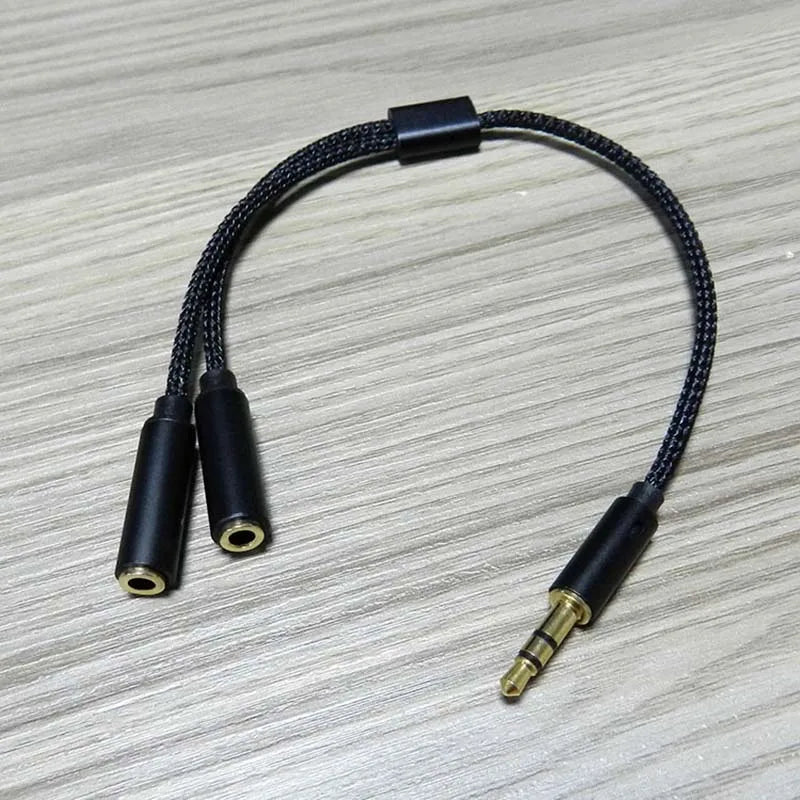 3.5mm Audio Splitter Y Jack 1 Male to 2 Female