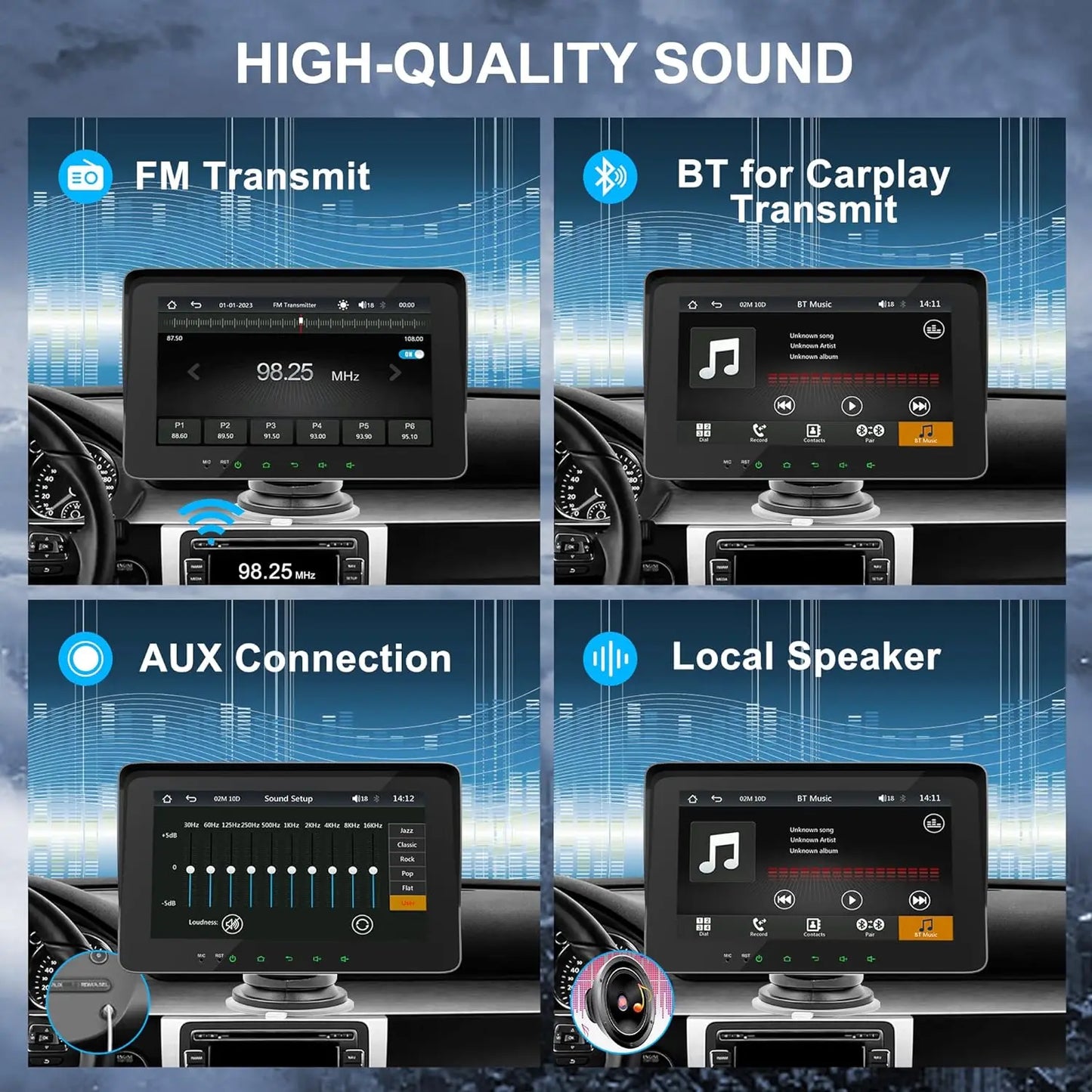 Universal 7inch Wireless CarPlay Android