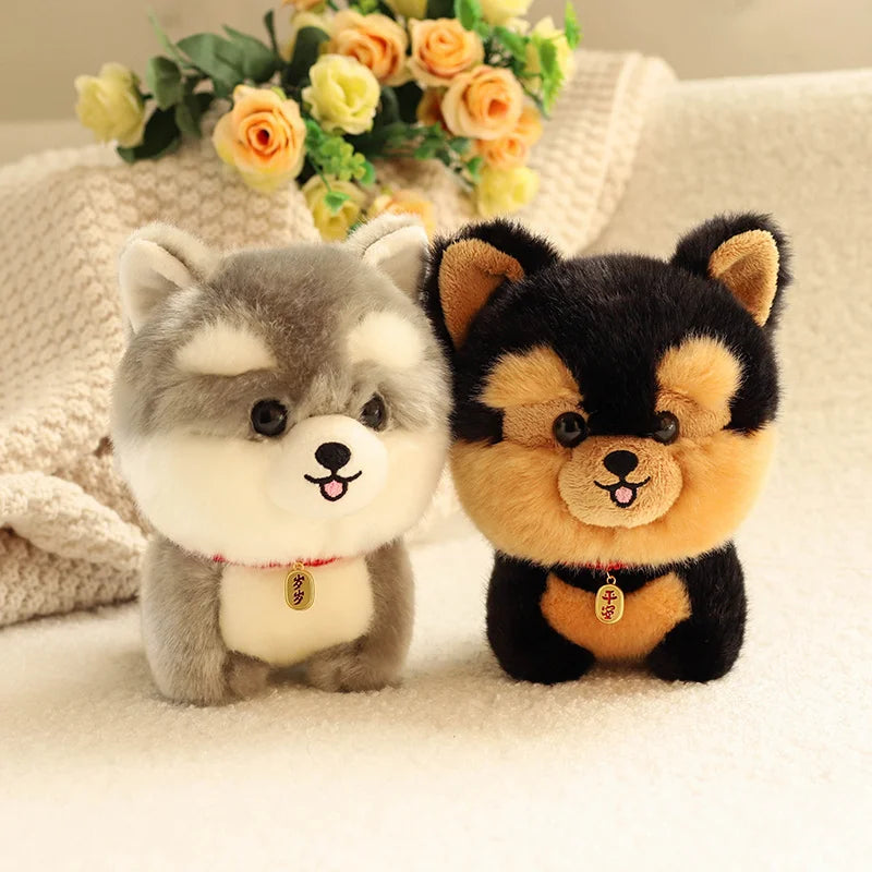 Adorable Furry Plush Corgi Dog Plush Toy