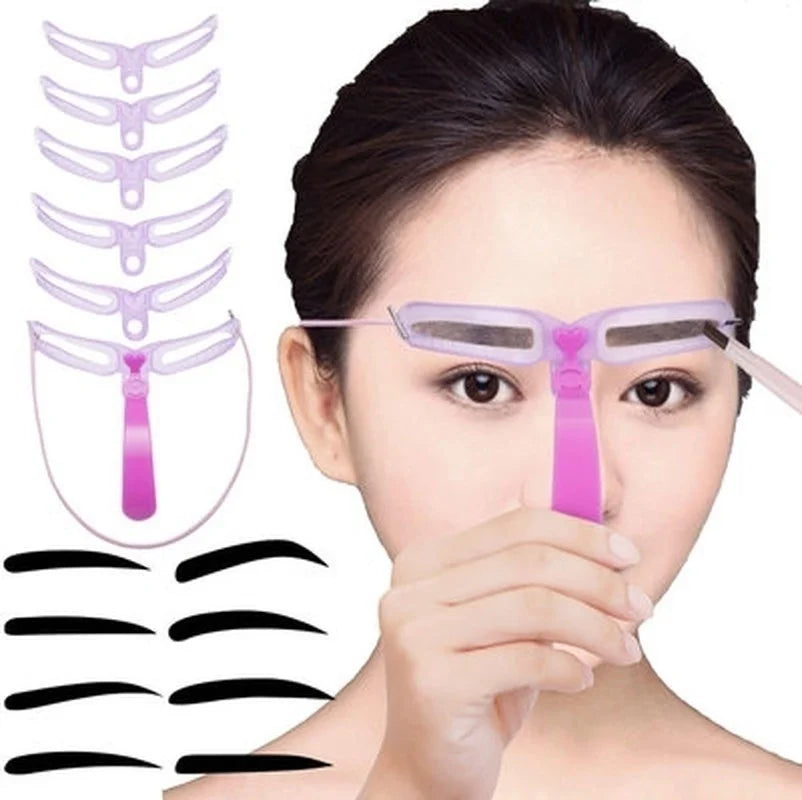 1 Set Reusable 8 In1 Eyebrow Shaping