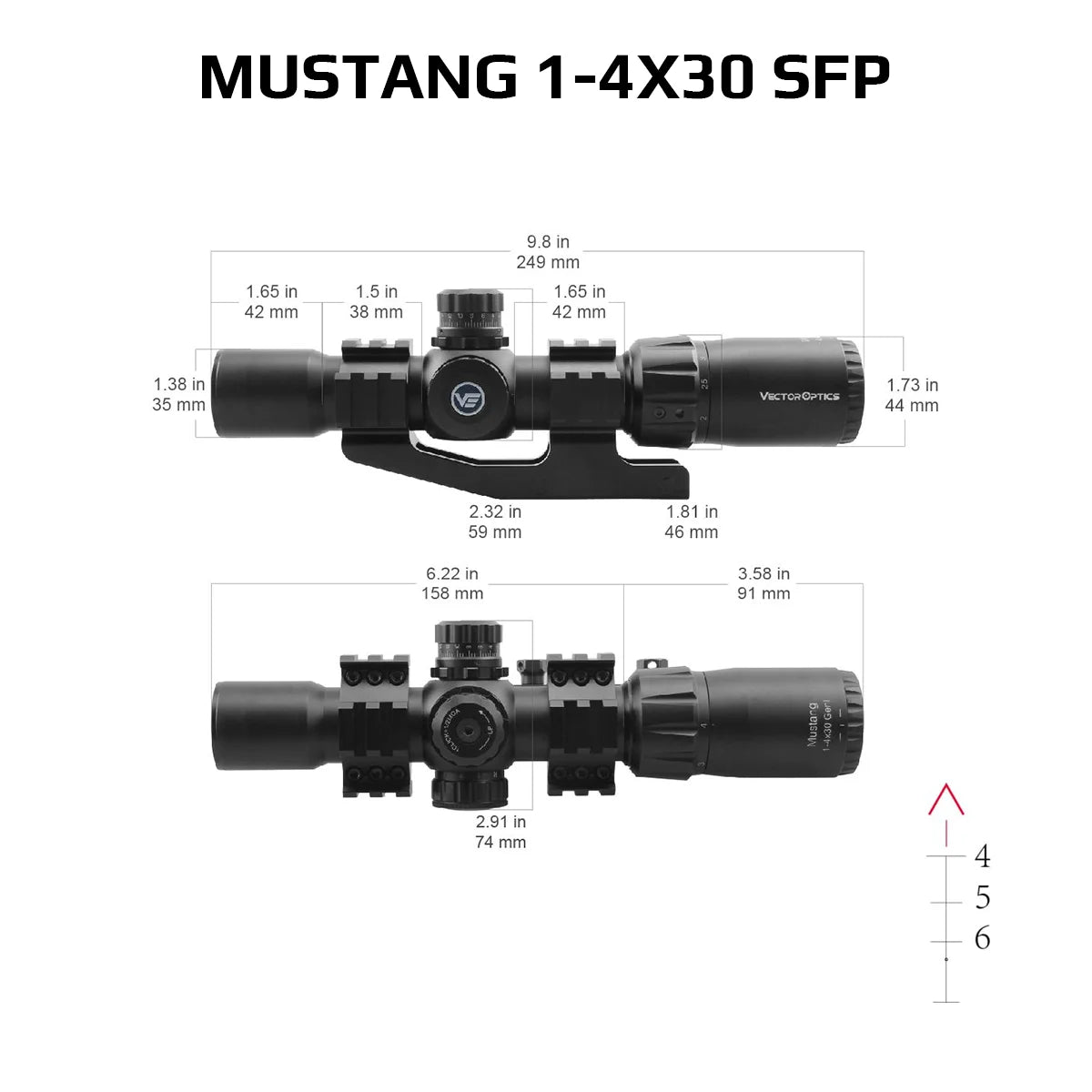 LPVO Riflescope For .308 30-06 AR15