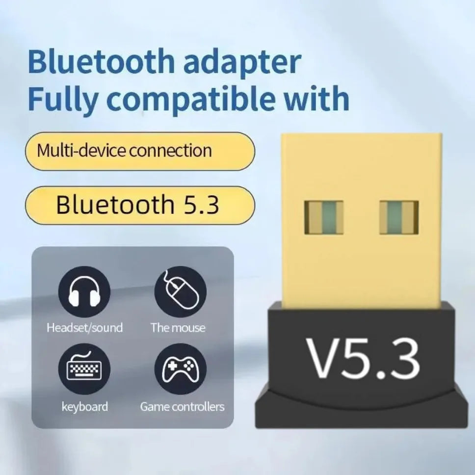 USB Bluetooth 5.3 Adapter Wireless Bluetooth 5.1 Dongle Adapter for PC