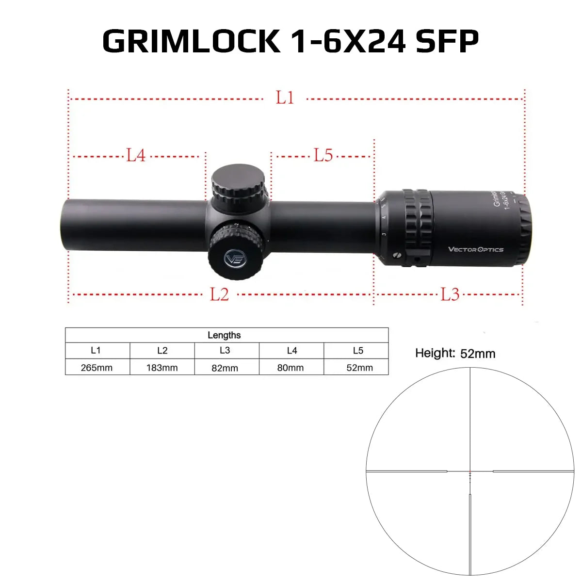 LPVO Riflescope For .308 30-06 AR15