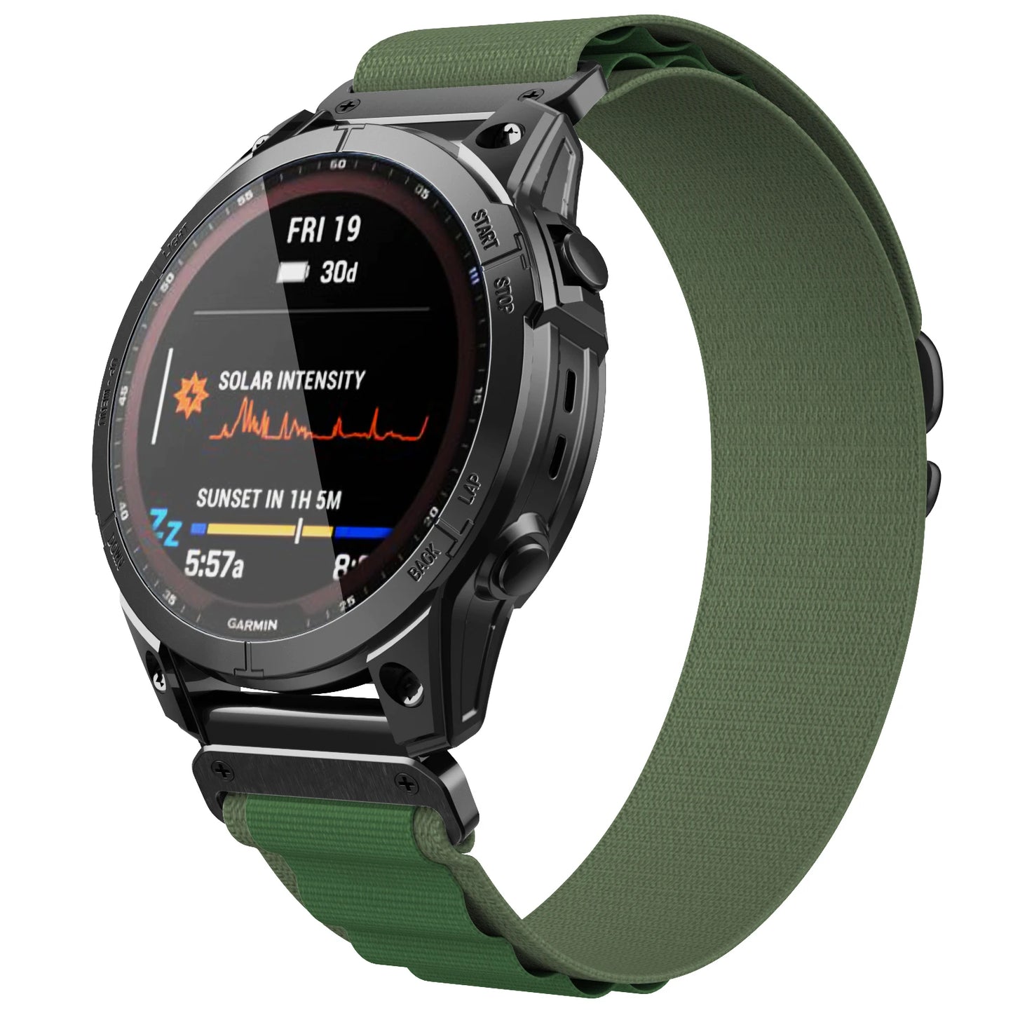 22 26MM Nylon Strap For Garmin Fenix 6/6X Pro/5X/5X