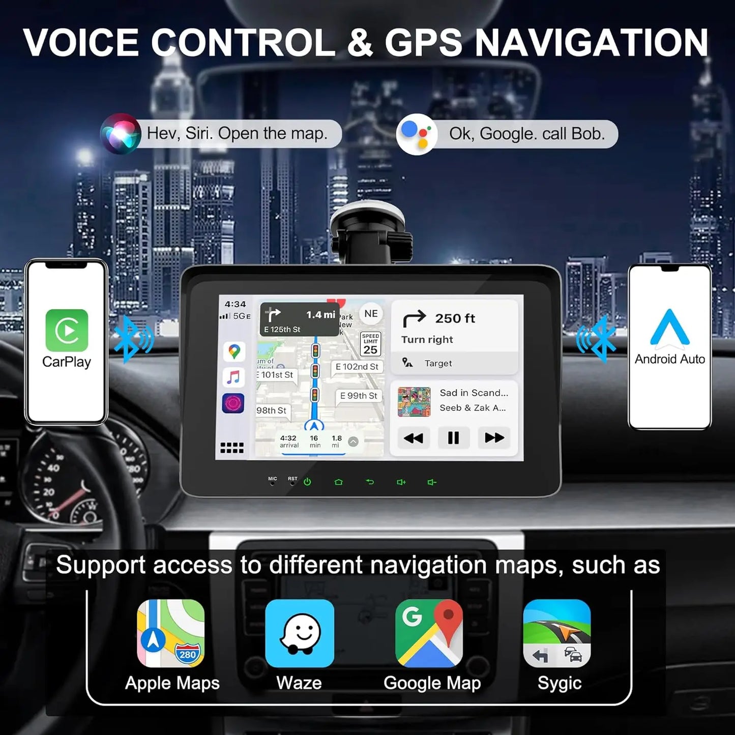 Universal 7inch Wireless CarPlay Android