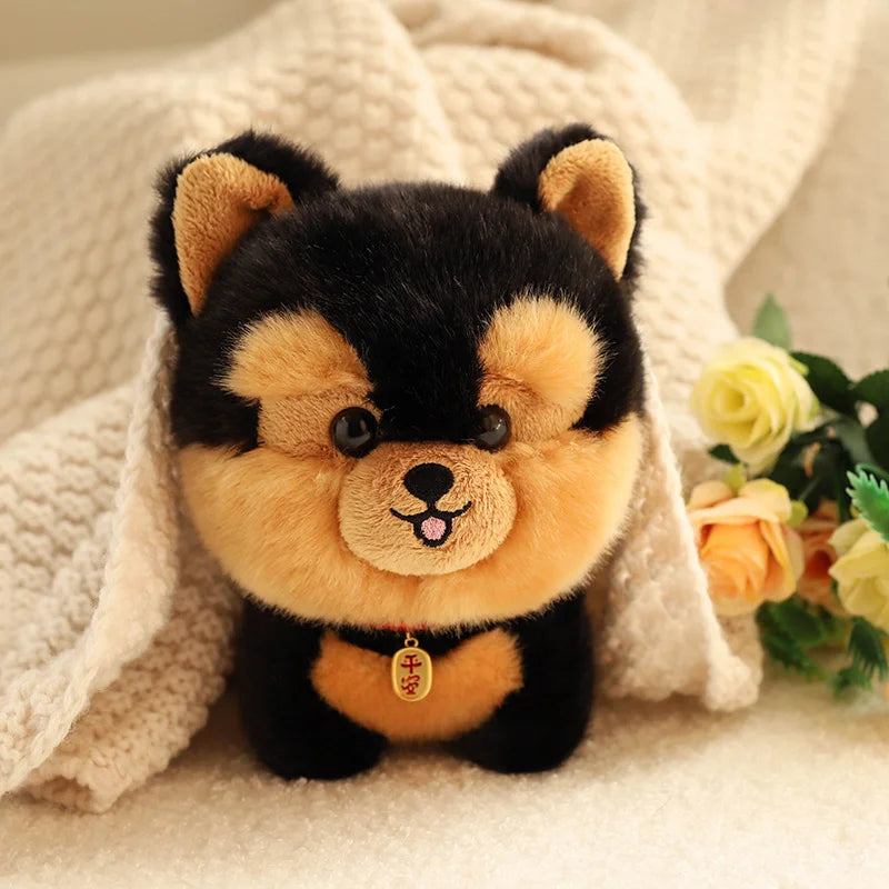 Adorable Furry Plush Corgi Dog Plush Toy