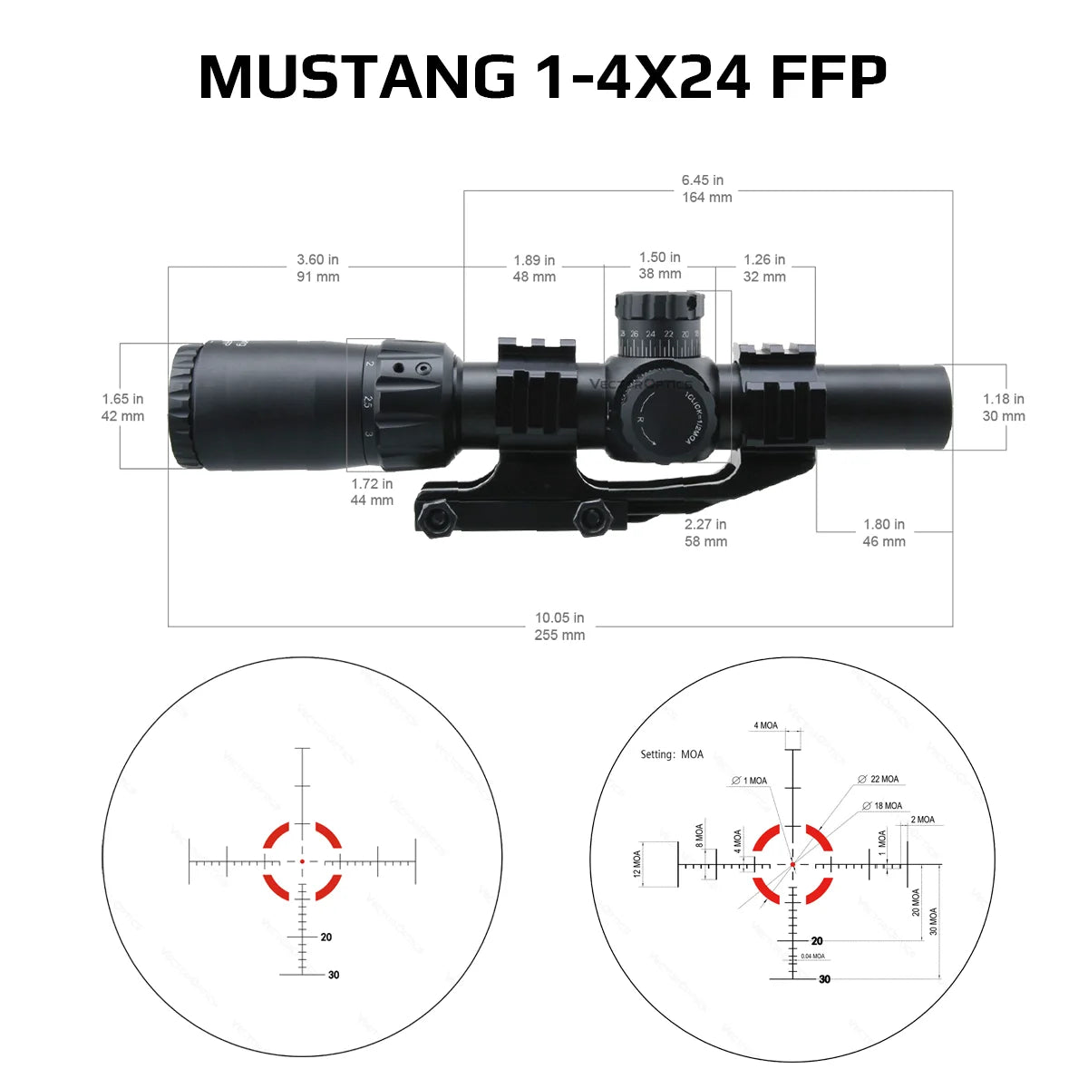 LPVO Riflescope For .308 30-06 AR15