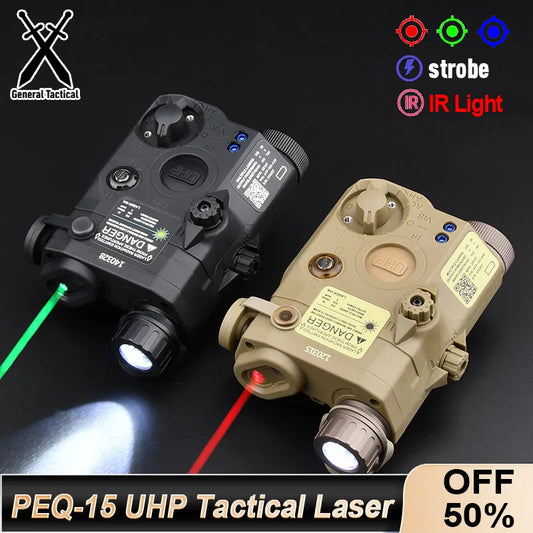 Tactical Airsoft UHP AN PEQ-15 LA5C Red Green Dot